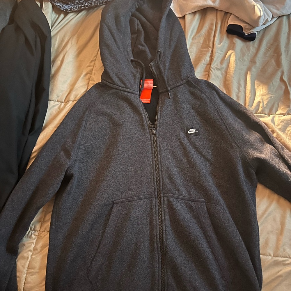 Nike Gray Zip-Up Hoodie